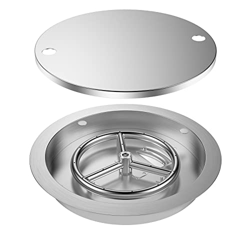 13 Inch Stainless Steel Drop in Fire Pit Pan with Burner Ring