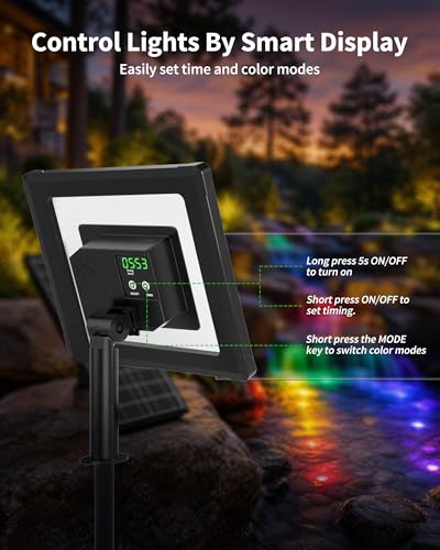 Solar Pond Lights with RGB Multi (3 RGB Lights-Solar Powered)