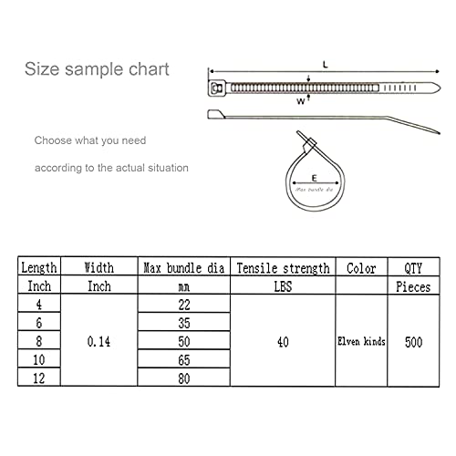10 Inch Cable Zip Ties (10 inch (40 lbs, 500 pcs) / Gold)