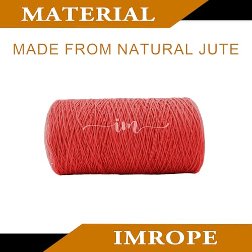 1mm x 1000 Feet Red Jute Rope (1000 Foot)