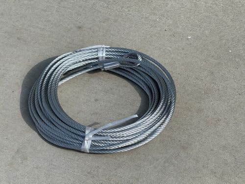 3 16" x 50 ft Galvanized Braided Steel Cable w