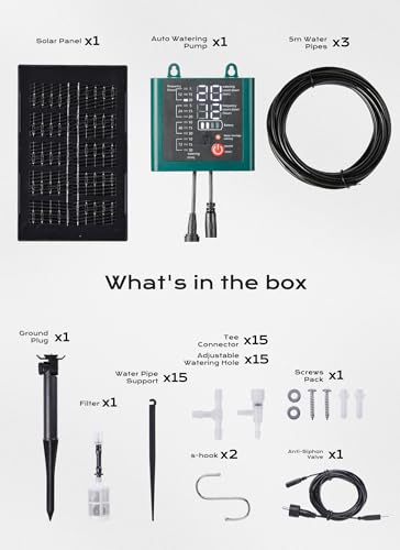 Solar Drip Irrigation System with USB Charging (Green)