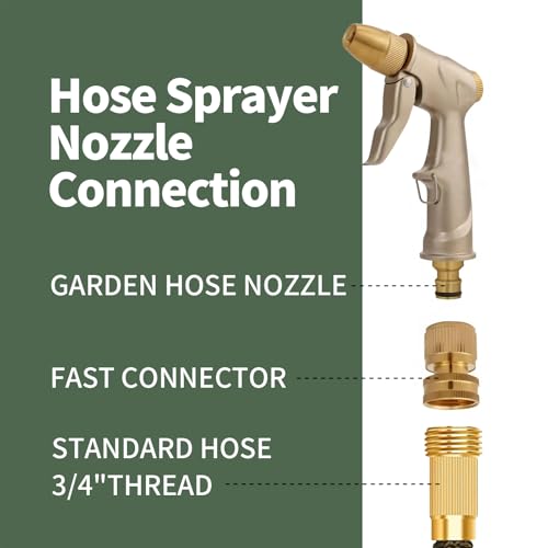Garden hose nozzle spray (Short nozzle quick connection)