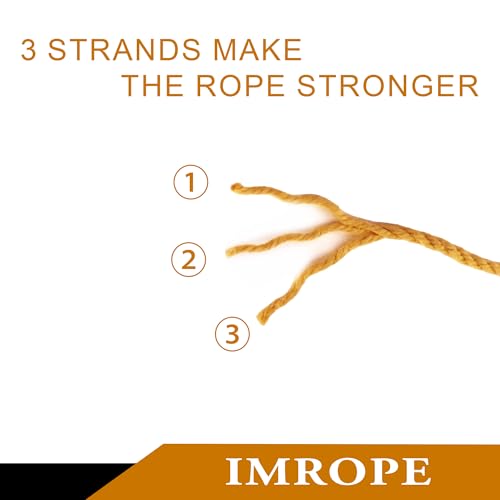3mm x 500 Feet Orange Jute Rope (Orange / 3mm x 500 Ft)