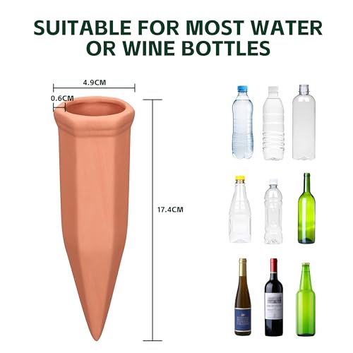 Large Terracotta Watering Spikes with Lids