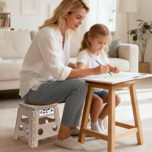 Folding Step Stool 13 Inch (Khaki / 13 Inch)