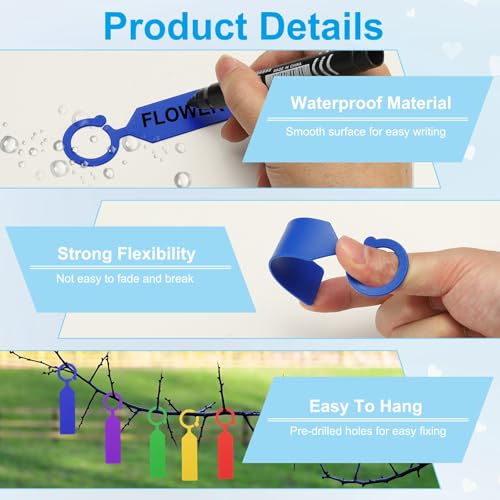 Waterproof Plastic Plant Labels (Blue)