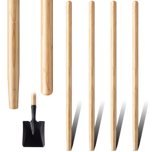 4 Pcs 48" Wooden Shovel Handle Replacement 1.5" Dia (48 Inch)