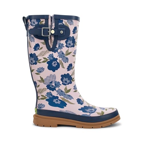Women's Tall Waterproof Rain Boot (8 / Bold Blossoms)