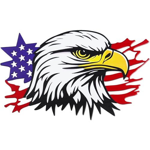 4th of July Independence Day Decor Bald Eagle Metal Wall Art (Bald Eagle)
