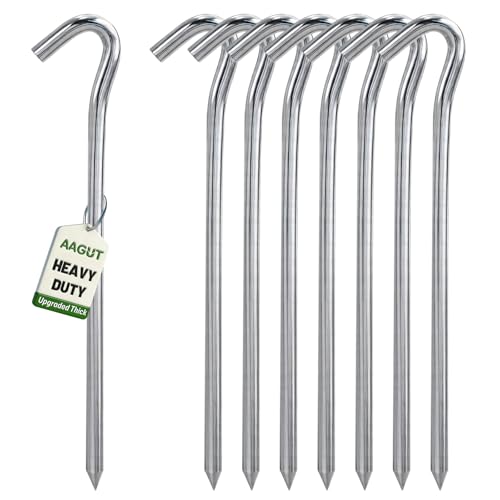 Metal Tent Stakes Heavy Duty 9 Inch (9" x 8 Pcs - 6mm)