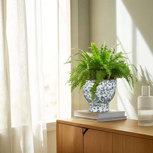 5.5'' Vintage Planter Ceramic Plants Pot for Plants Flowers Indoor Outdoor (Vintage / 5.5 Inch)