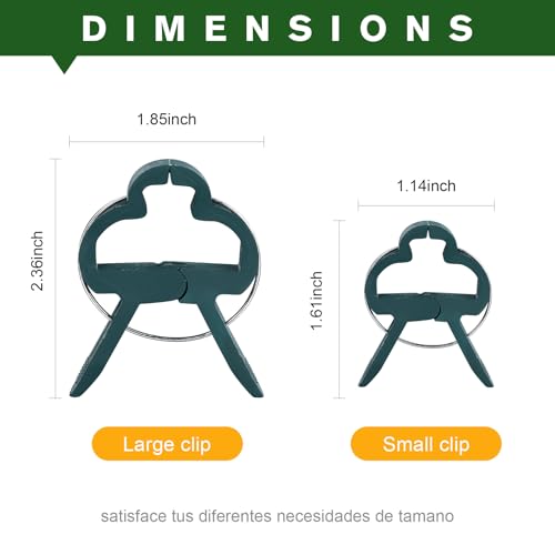 Plant Clips for Climbing Plants (green / 60 Small + 60 Big)