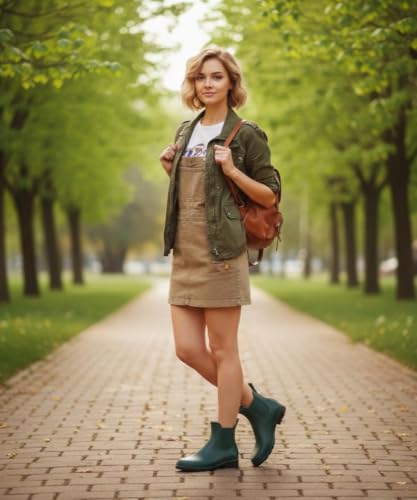 Women's Ankle Rain Boots Waterproof Chelsea Boots