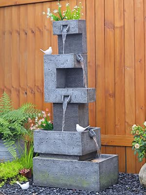 Garden Fountains Outdoor Water Fountain (Gray-47.2inch)