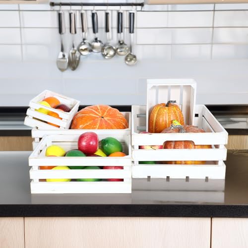 Large Wooden Crates (Whitewashed-5PCS)