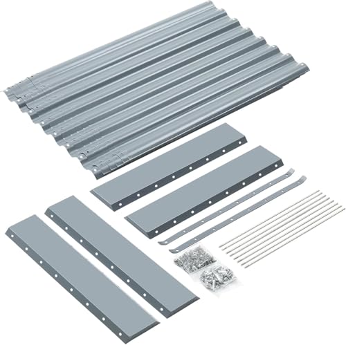 2 Pack 6×3×2 ft Galvanized Metal Raised Garden Bed (Modern Grey / 6×3×2ft)