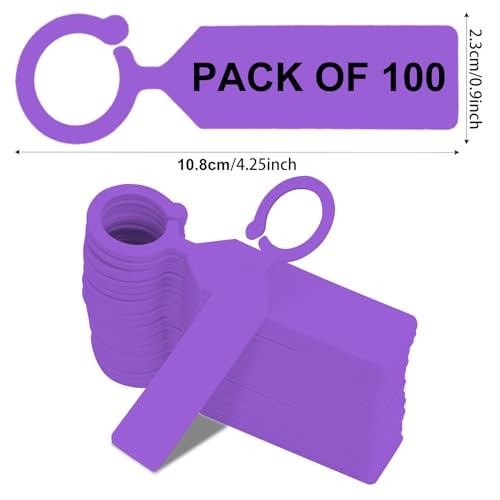 Plant Labels Yuanling 100Pcs Plastic Waterproof Plant Tree Tags Nursery Garden Markers for Indoor Outdoor Gardening Plants Vegetables Flowers Potted (100 Count)
