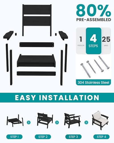 HDPE Outdoor Sofa Set (3 Count)