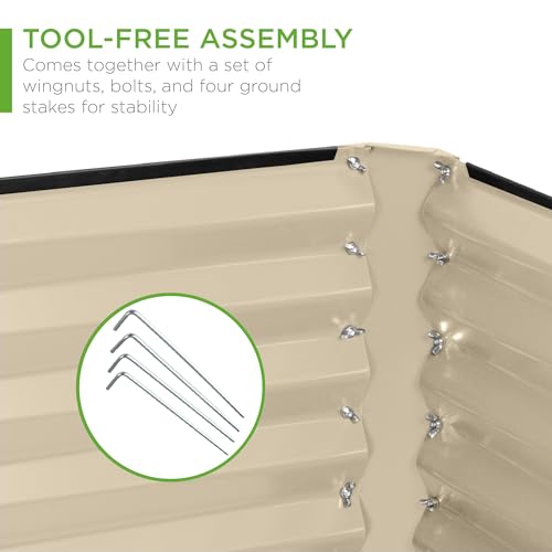 6x3x2ft Outdoor Metal Raised Garden Bed