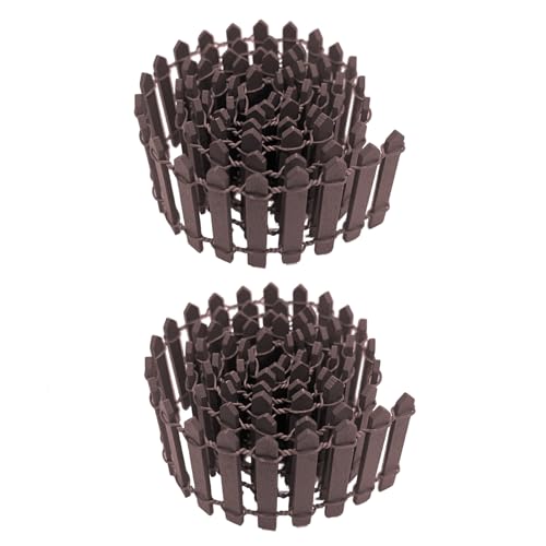 35 Inches Mini Fairy Garden Fence DIY Small Wood Decorative Picket Fence Micro Landscape Miniature Ornaments for Dollhouse (2 Count)
