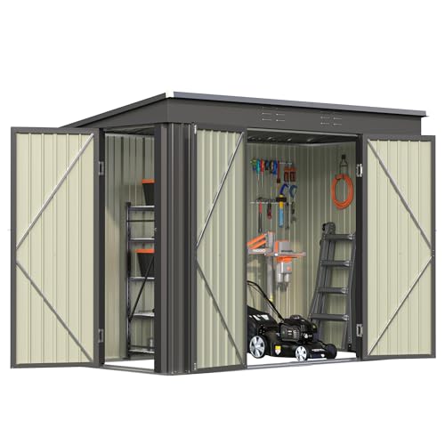 8x4FT Outdoor Storage Shed (8x4 / Black)