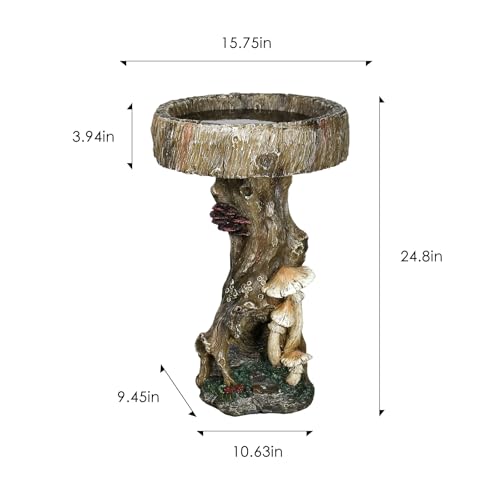 Bird Baths for Outdoor (24.8 inch H)