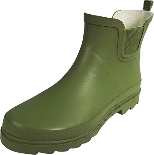 Women's Waterproof Ankle Rain Boots (9 / Green)
