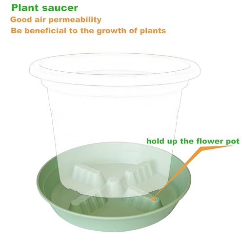 4 Pack Plant Saucer 10 inch (10"-4 Pack / Light_Green)