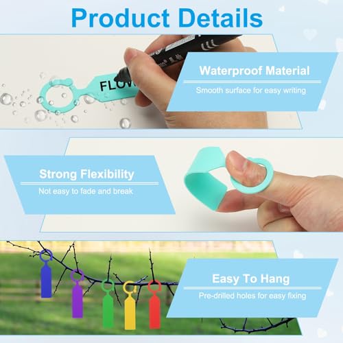 Waterproof Plastic Plant Labels (Cyan)