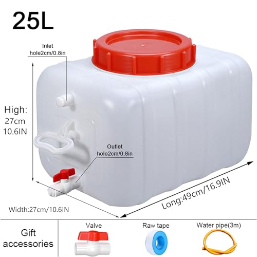 Water Storage Container with Spigot Hose