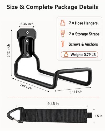 Hose Hanger Wall Mount (2‑Pack)