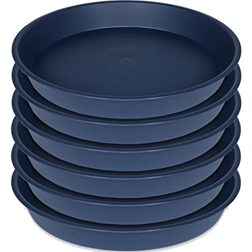 2 Pack of 8 inch Plant Saucer Clear (8" (2 pack) / Blue)