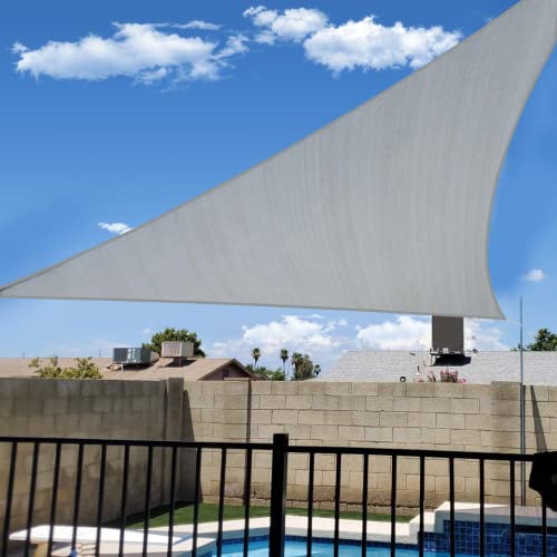16'x16'x16' Sun Shade Sail Gray Curved Triangle (Gray / 1 6' X 1 6' X 1 6')