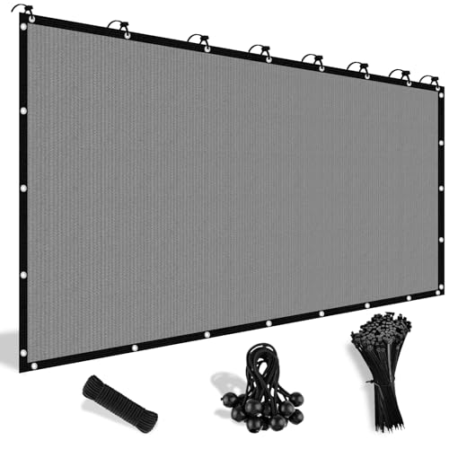 90% Sun Shade Cloth with Grommets (0 6' X 1 6' / Light Gray)