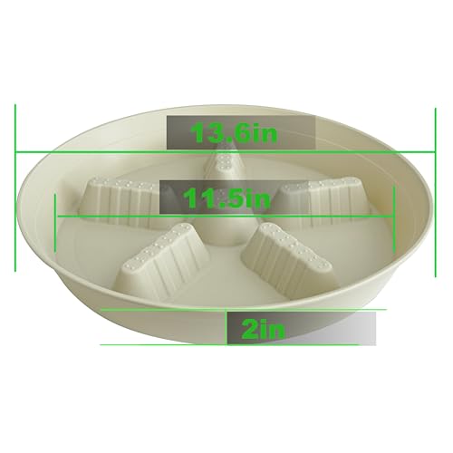 4 Pack Plant Saucer 14 inch (14"-4 Pack / Light_Green)