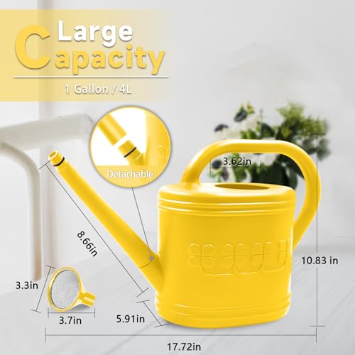 1 Gallon Watering Can (Yellow / 1 Gallon)