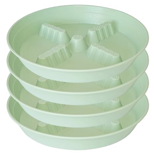 4 Pack Plant Saucer 10 inch (10"-4 Pack / Light_Green)