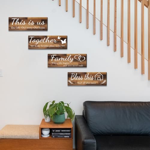 4 Pieces Home Wall Signs (4 Count)