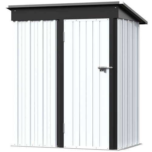 Outdoor Storage Shed 5 x 3 ft. Utility Tool Shed (5x3 / White)