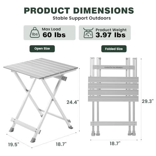 Folding Camping Table (Silver-new)