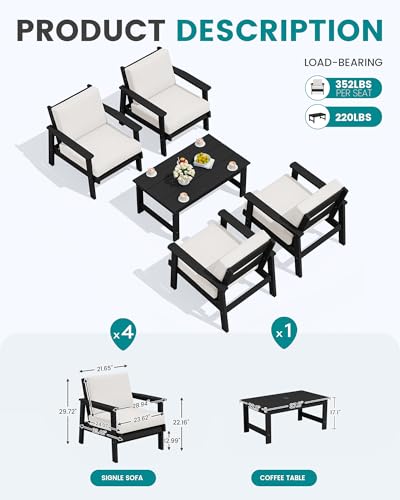 Outdoor Patio Furniture Set (Blue)
