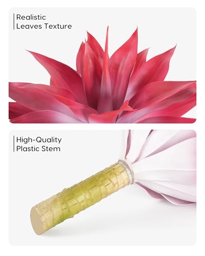 Artificial Agave Plant Set (Red White*2 / 28 Inches)