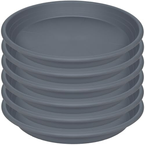 6 Pack of 8 inch Plant Saucer (8" (6 pack) / Gray)