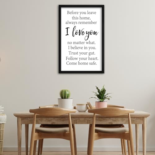 Before You Leave This Home Wall Decor Art 16"X11" Black (16"L x 11"W / Before You Leave This Home（Black))