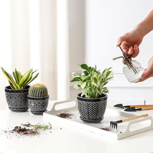 Sureasy Ceramic Plant Pots (4 Count)