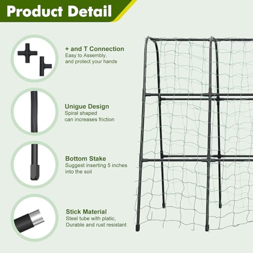 Cucumber Trellis for Garden Vegetable Trellis (47.24inch Arch)
