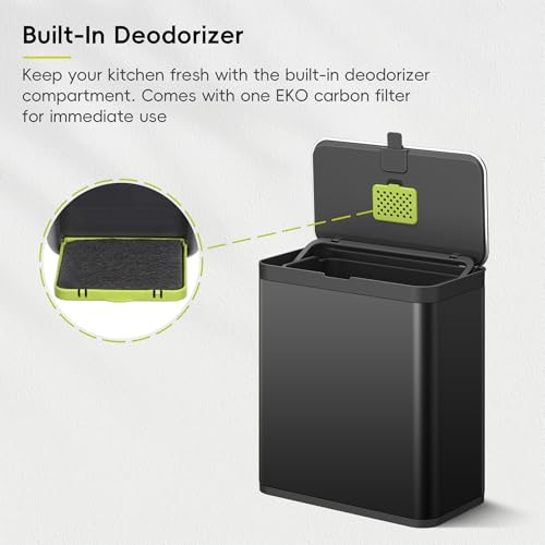 Kitchen Compost Bin (7L / Premium Space Black)