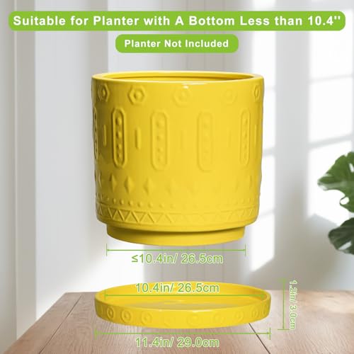 Plant Drip Trays (11.4 Inch / Yellow)