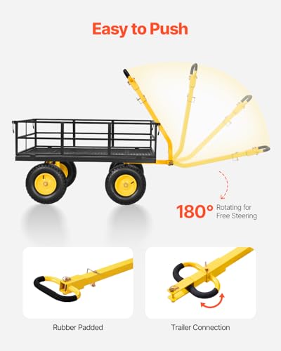 Steel Garden Cart (Yellow + Black)